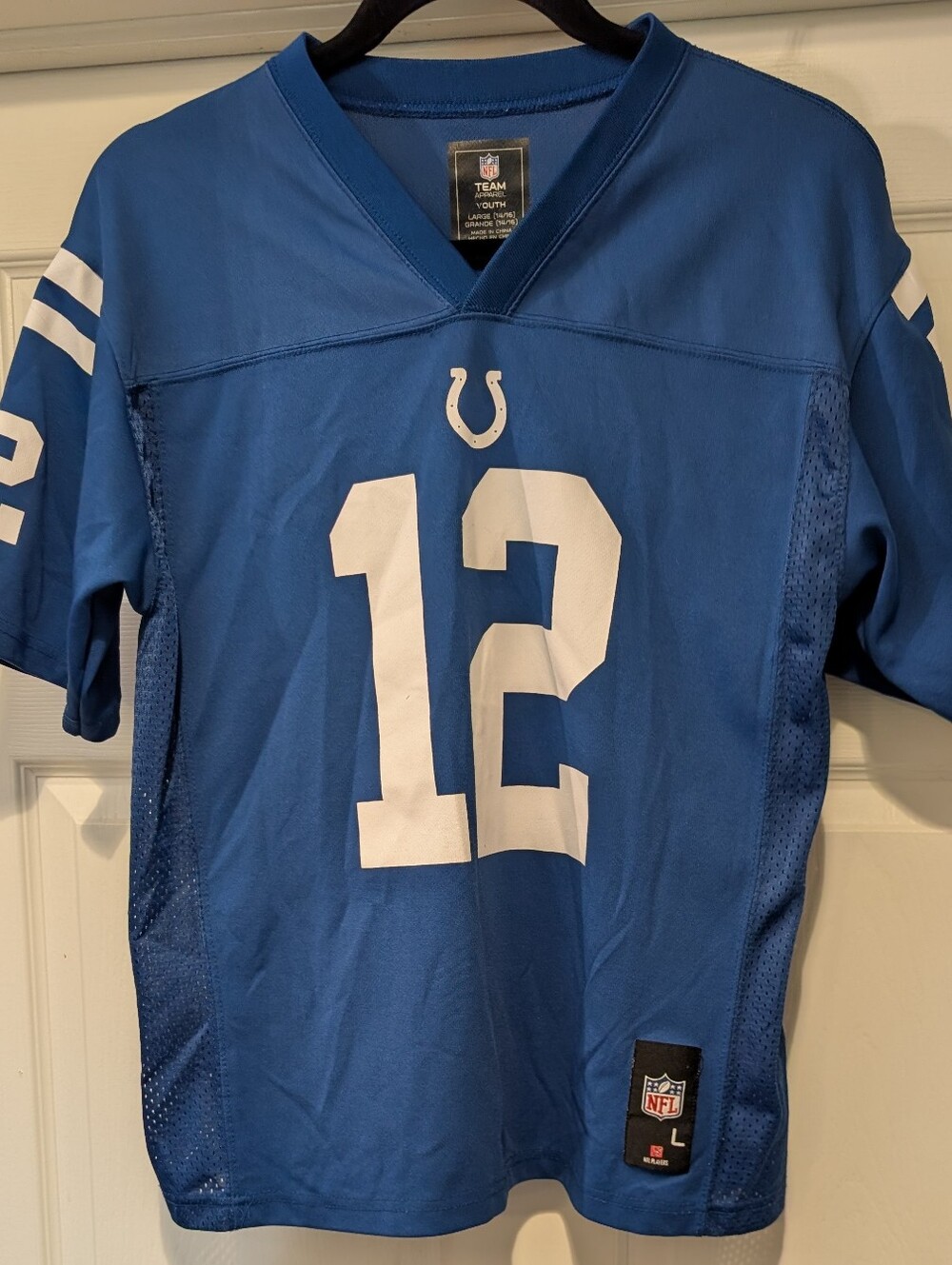 NFL Team Apparel Indianapolis Colts Youth Blue Andrew Luck Jersey Sz Large 14/16
